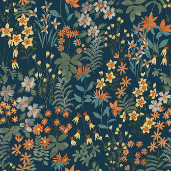 Dutch Wallcoverings Arcadia A70903 Blauw / Multicolours Behang