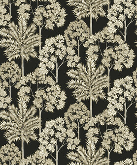 Dutch Wallcoverings Arcadia A71302 Zwart Behang