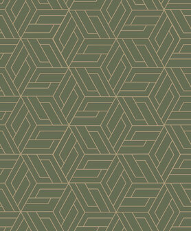 Dutch Wallcoverings Omura A67303 Groen Behang