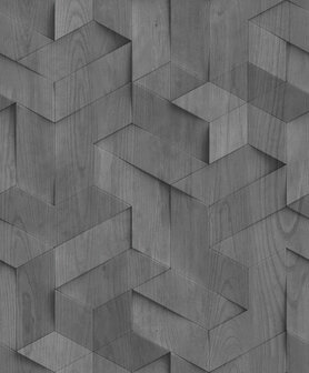 Dutch Wallcoverings Brut M744-09 Zwart Behang