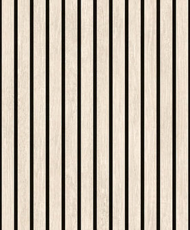 Dutch Wallcoverings Brut M802-07 Creme / Zwart Behang