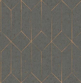 Dutch First Class Arber DL26701 Grijs / Goud / Koper Behang