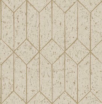 Dutch First Class Arber DL26702 Cr&egrave;me / Goud Behang