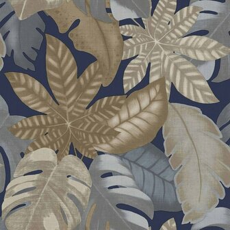 Noordwand Thai 26417 Blauw Bruin Behang