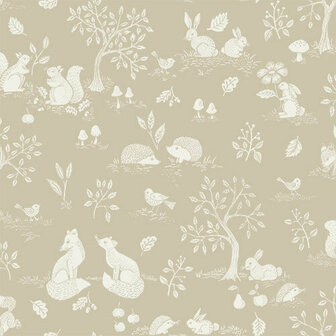 Midbec Gr&ouml;nhaga 44126 - Beige / Grijs Behang