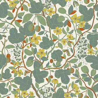 Dutch First Class Midbec Lina 2 65123 - Blauw / Groen Behang