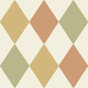 Dutch First Class Midbec Langtan 63027 - Geel / Rood / Groen Behang