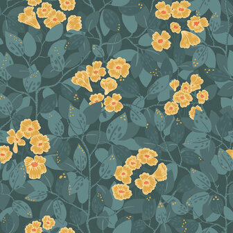 Dutch First Class Midbec Lina 55015 - Blauw / Groen Behang