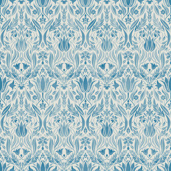 Dutch First Class Midbec Blomstermala 51019 - Blauw Behang