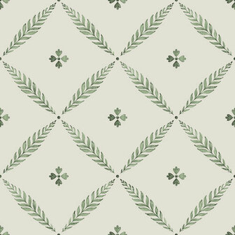 Dutch First Class Midbec Blomstermala 51024 - Wit / Groen Behang