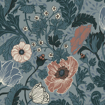 Dutch First Class Midbec Apelviken 33004 - Blauw / beige Behang