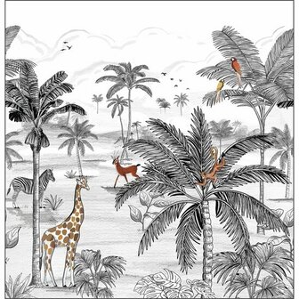 Caselio Les Minis Mondes MNM105789009 - Zwart Behang