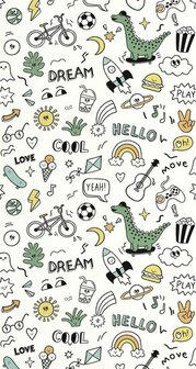 Caselio Les Minis Mondes MNM105834527 - Multicolours Behang