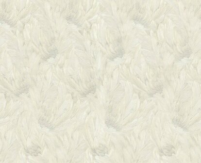 Dutch First Class Roberto Cavalli 9 21003 - Wit Metallic Behang