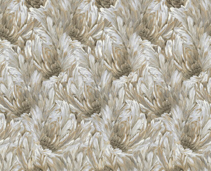 Dutch First Class Roberto Cavalli 9 21007 - Zilver / Beige Metallic Behang