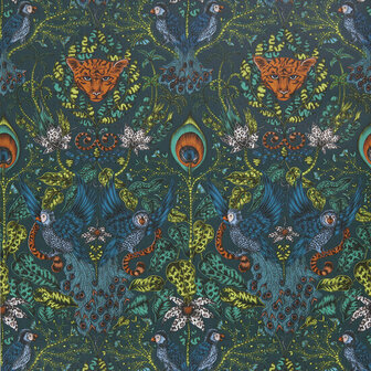 Clarke &amp; Clarke Animalia W0098/03 - Blauw Behang