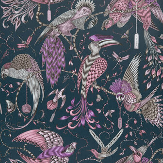 Clarke &amp; Clarke Animalia W0099/04 - Roze Behang