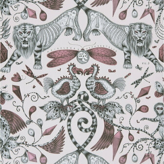 Clarke &amp; Clarke Animalia W0100/05 - Roze Behang