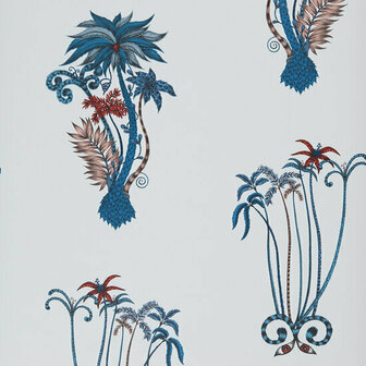Clarke &amp; Clarke Animalia W0101/01 - Blauw Behang