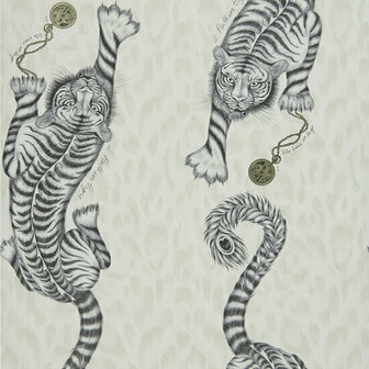 Clarke &amp; Clarke Animalia W0105/02 - Zwart Behang