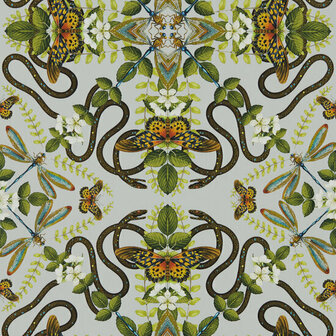 Clarke &amp; Clarke Botanical Wonders W0129/04 - Blauw Behang