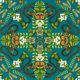 Clarke &amp; Clarke Botanical Wonders W0129/05 - Blauw Behang