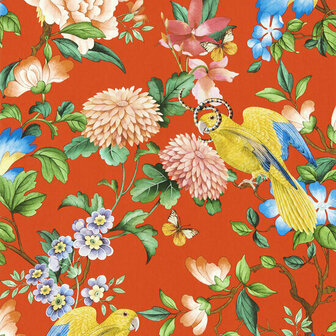 Clarke &amp; Clarke Botanical Wonders W0130/01 - Rood Behang