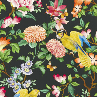Clarke &amp; Clarke Botanical Wonders W0130/04 - Zwart Behang