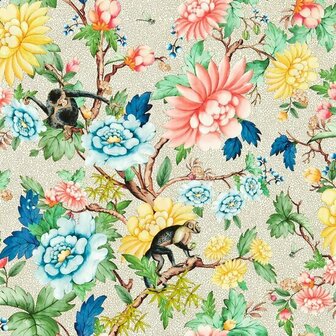Clarke &amp; Clarke Botanical Wonders W0133/01 - Blauw Behang