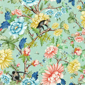 Clarke &amp; Clarke Botanical Wonders W0133/02 - Groen Behang