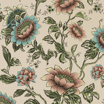 Clarke &amp; Clarke Botanical Wonders W0134/01 - Blauw Behang