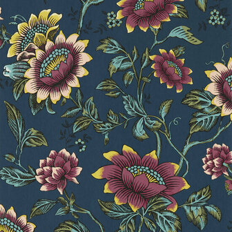 Clarke &amp; Clarke Botanical Wonders W0134/03 - Blauw Behang
