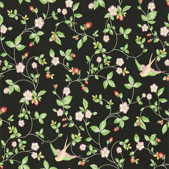 Clarke &amp; Clarke Botanical Wonders W0135/04 - Zwart Behang