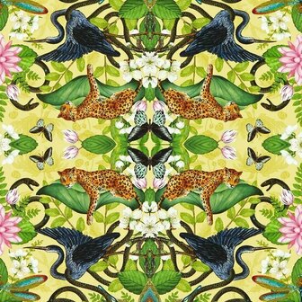 Clarke &amp; Clarke Botanical Wonders W0136/01 - Geel Behang