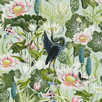 Clarke &amp; Clarke Botanical Wonders W0137/05 - Groen Behang