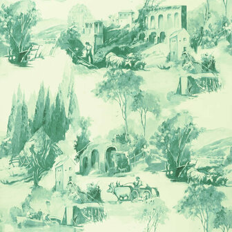 Clarke &amp; Clarke Colony W0080/05 - Groen Behang