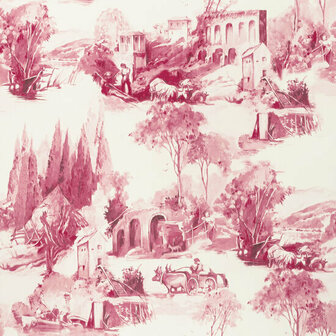 Clarke &amp; Clarke Colony W0080/07 - Rood Behang
