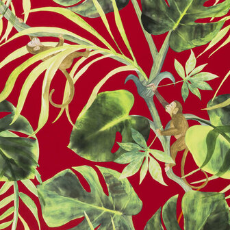 Clarke &amp; Clarke Exotica 2 W0083/05 - Rood Behang