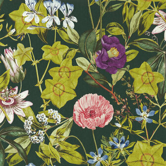 Clarke &amp; Clarke Exotica 2 W0143/02 - Groen Behang