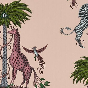 Clarke &amp; Clarke Wilderie W0114/02 - Roze Behang