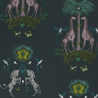 Clarke &amp; Clarke Wilderie W0114/03 - Blauw Behang