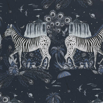Clarke &amp; Clarke Wilderie W0117/03 - Blauw Behang