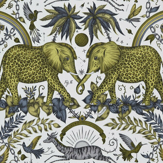 Clarke &amp; Clarke Wilderie W0121/02 - Geel Behang