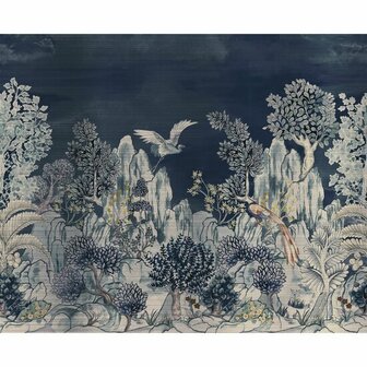 Casamance Exploration 71280209 - Blauw Behang