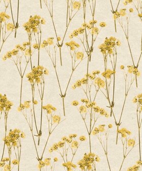 Noordwand Herbarium HE27242 Geel Grijs Behang
