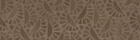 Arte MOOOI GREEN HOUSE WOODBLOCK BEETLE FLORA MO5061 Bruin Behang