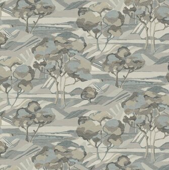 HookedOnWalls NATURAL CHIC MOUNT ETNA 32632 Blauw / Cr&egrave;me Behang