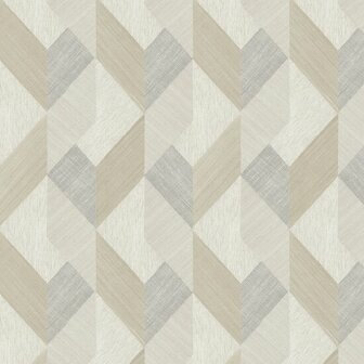 HookedOnWalls NATURAL CHIC VICENTIO 32662 Cr&eacute;me / Grijs Behang