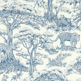 Breegan Jane x Clarke and Clarke - Blauw W0185/01 Behang