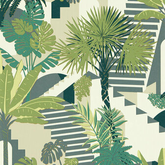 Breegan Jane x Clarke and Clarke - Groen W0186/03 Behang